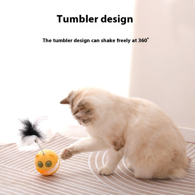 Cat Tumbler Feather Toy