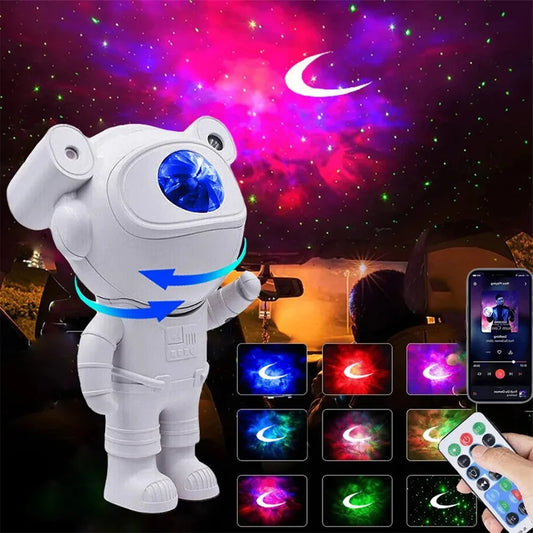 Galaxy Star Projector Astronaut Lamp